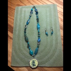 Handmade necklace and earrings
